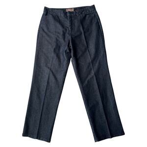 Khakis & Co Women’s 12 Dark Wash Wide-Leg Trouser Jeans